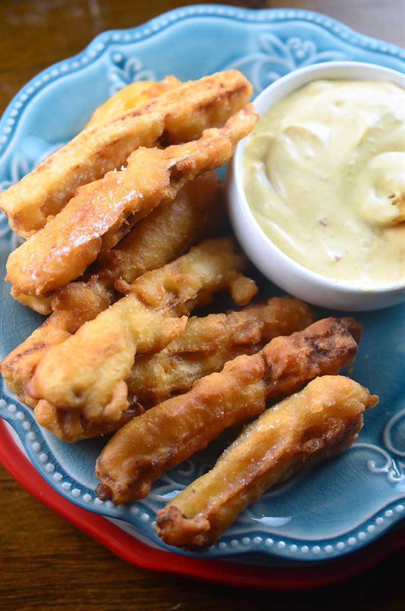 Beer Battered Eggplant Fries