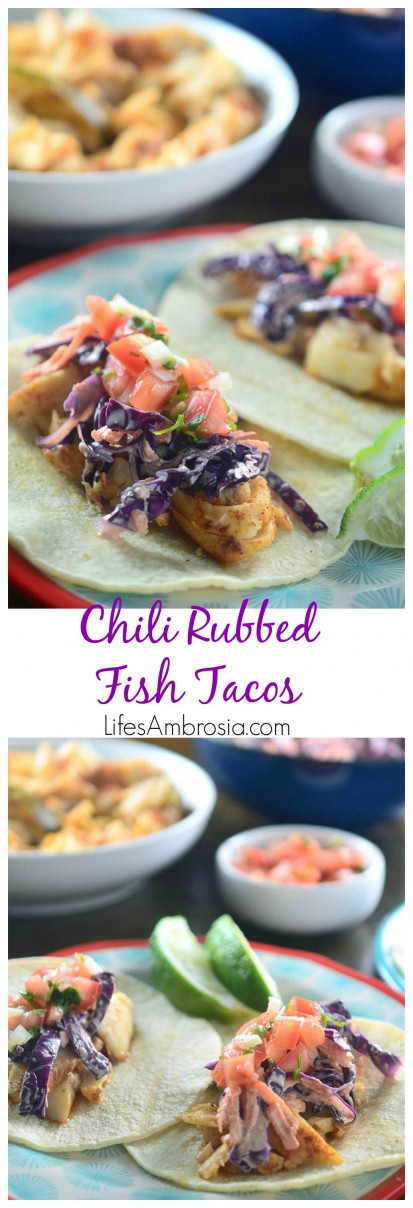 Chili Rubbed Fish Tacos 