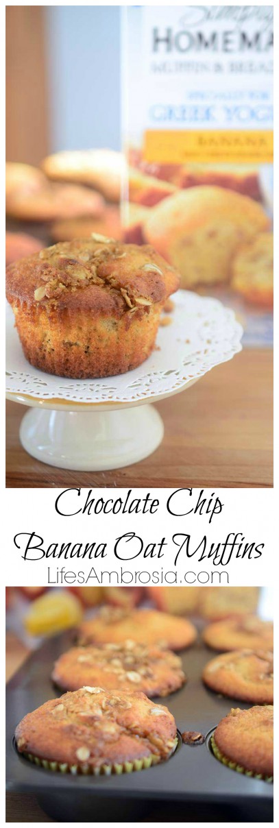 Chocolate Chip Banana Oat Muffins