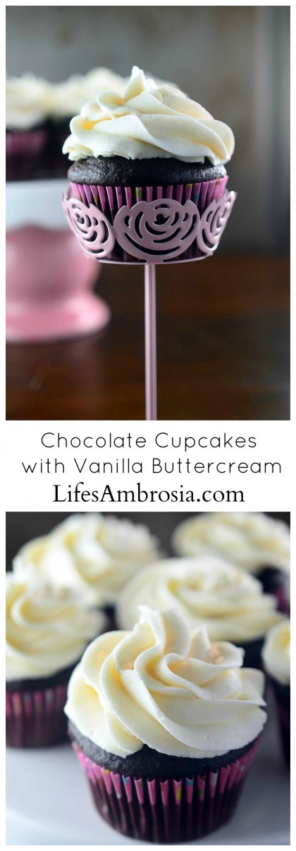 Chocolate Cupcakes with Vanilla Buttercream