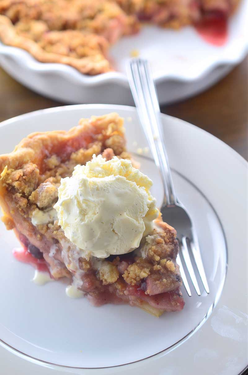 Cranberry Apple Crumble Pie may become your new favorite Thanksgiving dessert! This simple crumble pie recipe is a favorite with everyone who tries it.