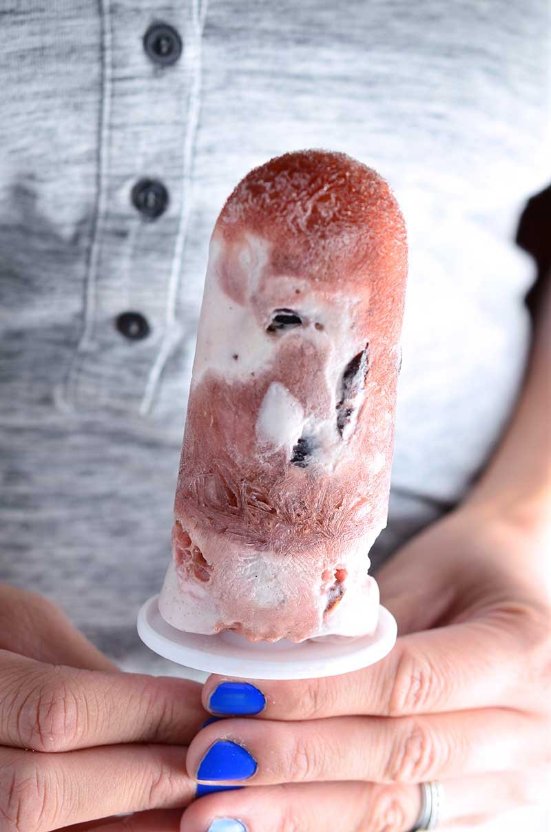 Dr. Pepper Cherry Float Popsicles