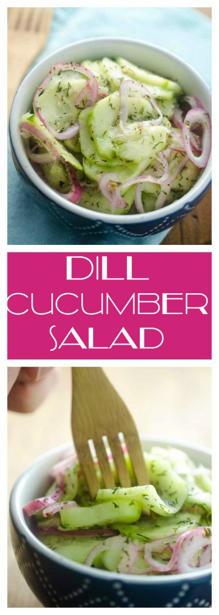 Dill Cucumber Salad is a family picnic classic and it couldn't be easier to make! 