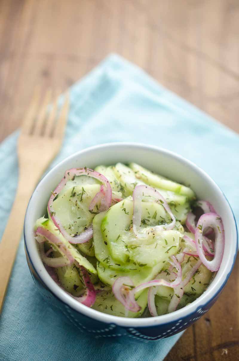 Dill Cucumber Salad is a family picnic classic and it couldn't be easier to make!