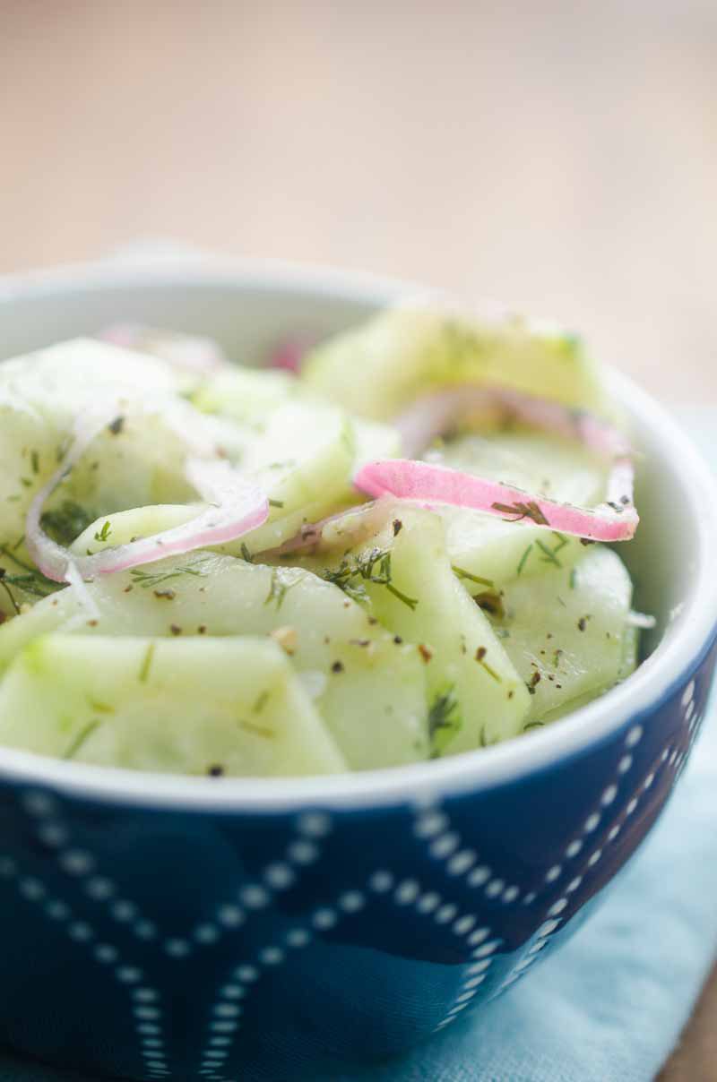 Dill Cucumber Salad is a family picnic classic and it couldn't be easier to make!
