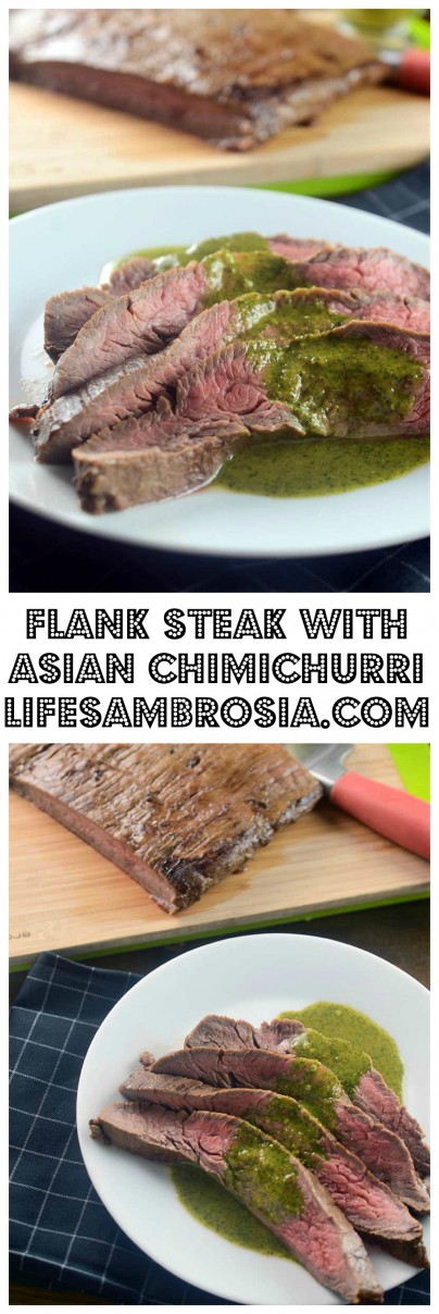 Flank Steak with Asian Chimichurri 