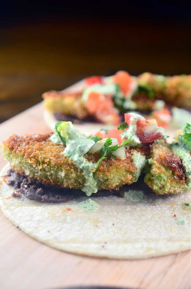 Fried Avocado Tacos 