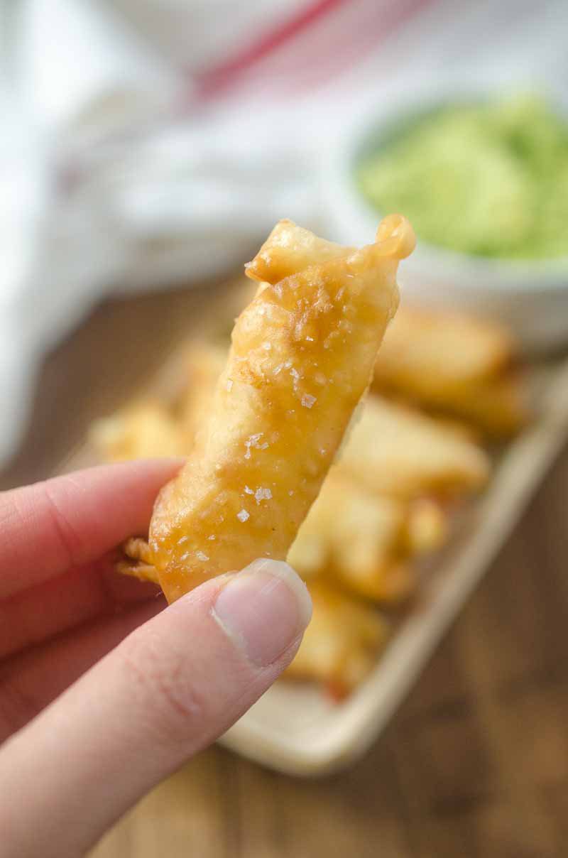 Fried Pepper Jack Cheese Sticks are a must for any game day! Spicy pepper jack cheese, wrapped in a wonton wrapper and fried until melted and golden. 