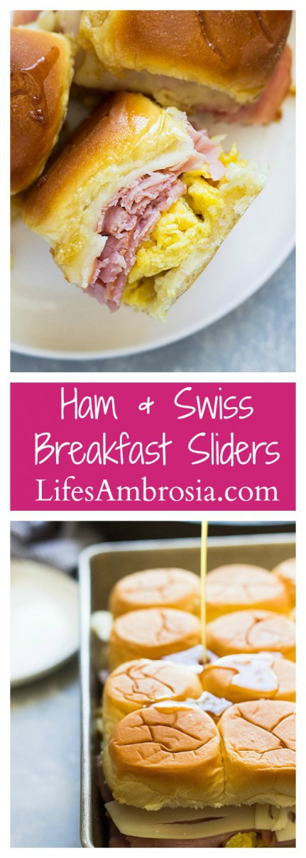 Ham and Swiss Breakfast Sliders Collage