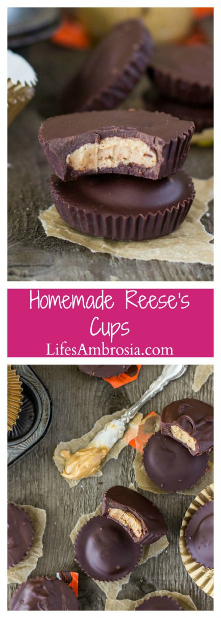 Easy homemade Reese's cups, made with simple ingredients that you probably already have in your pantry!
