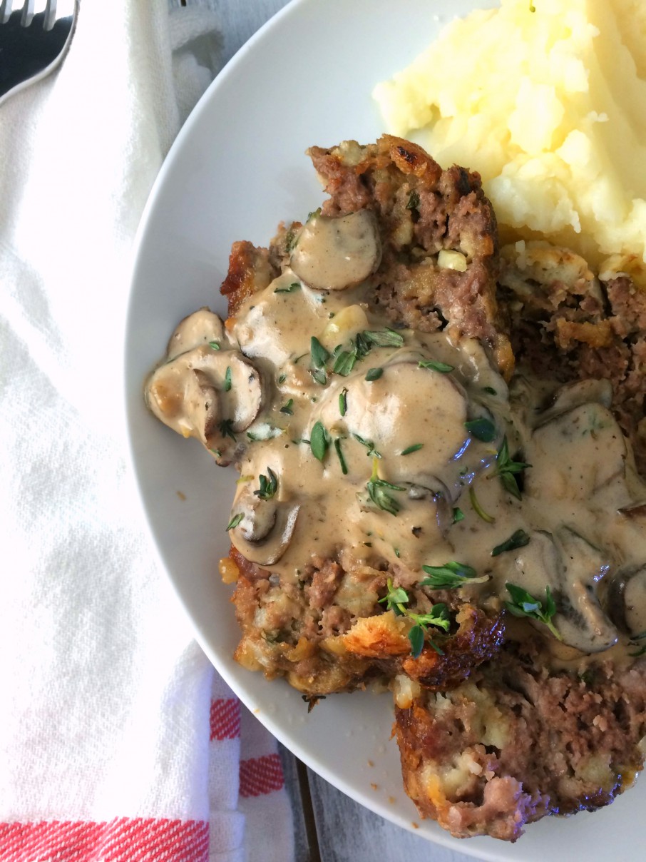 Meatloaf with Mushroom Gravy