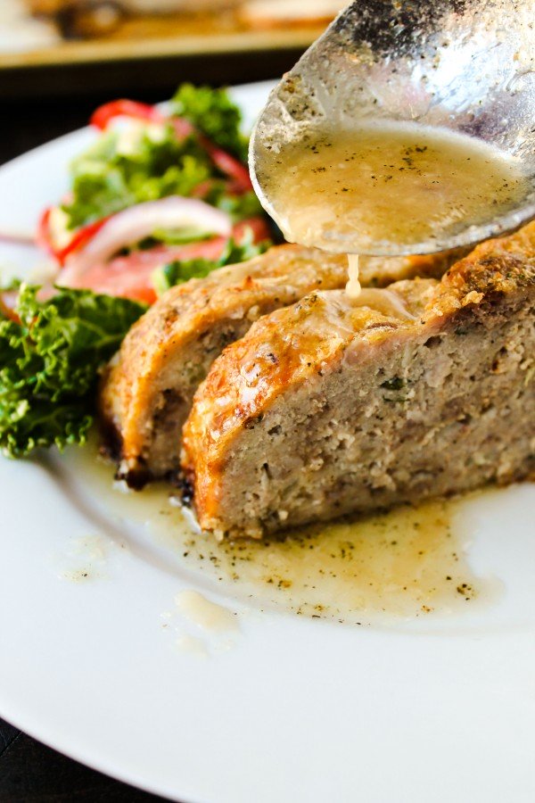 Meatloaf with Garlic Sauce