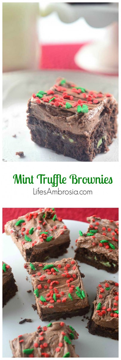 Mint Truffle Brownies Collage