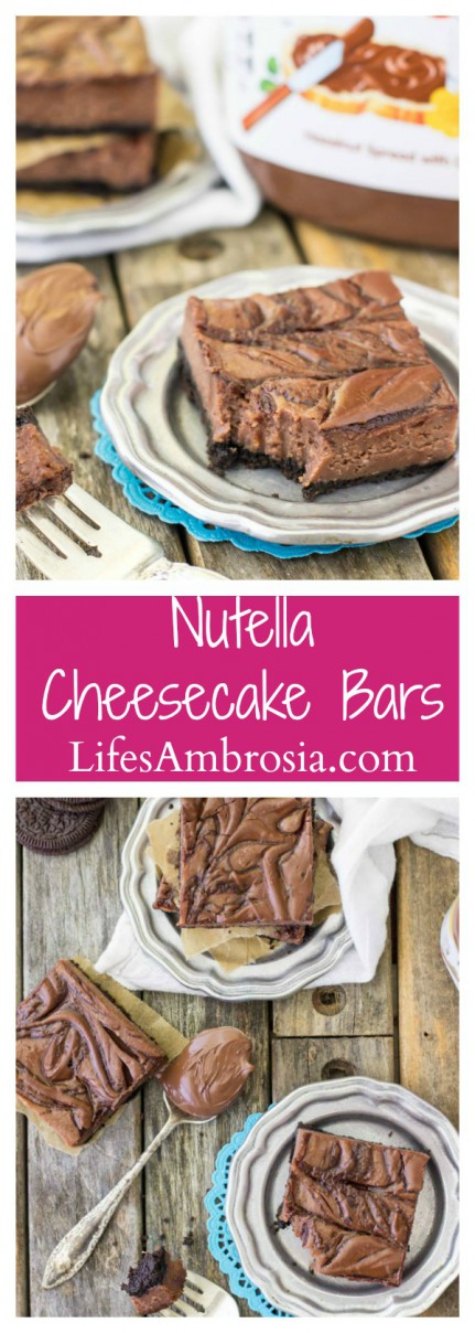 Nutella Cheesecake Bars