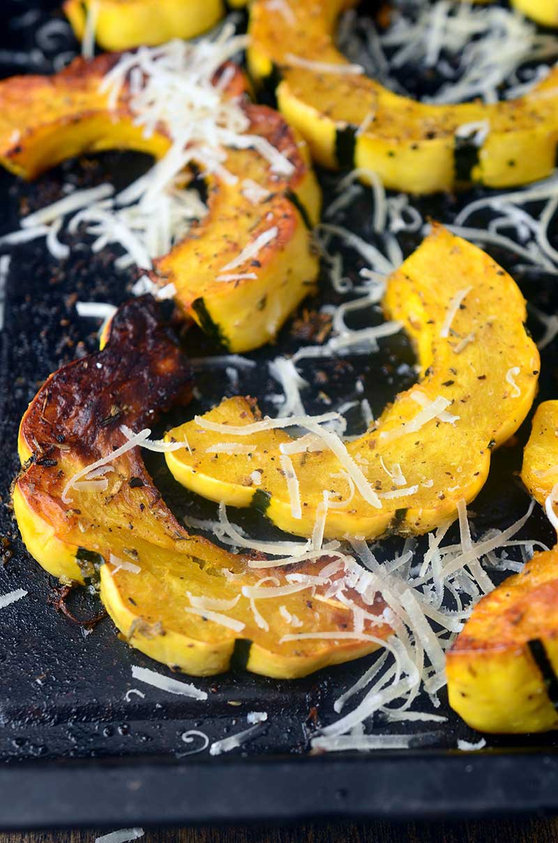 Parmesan Herb Roasted Delicata Squash