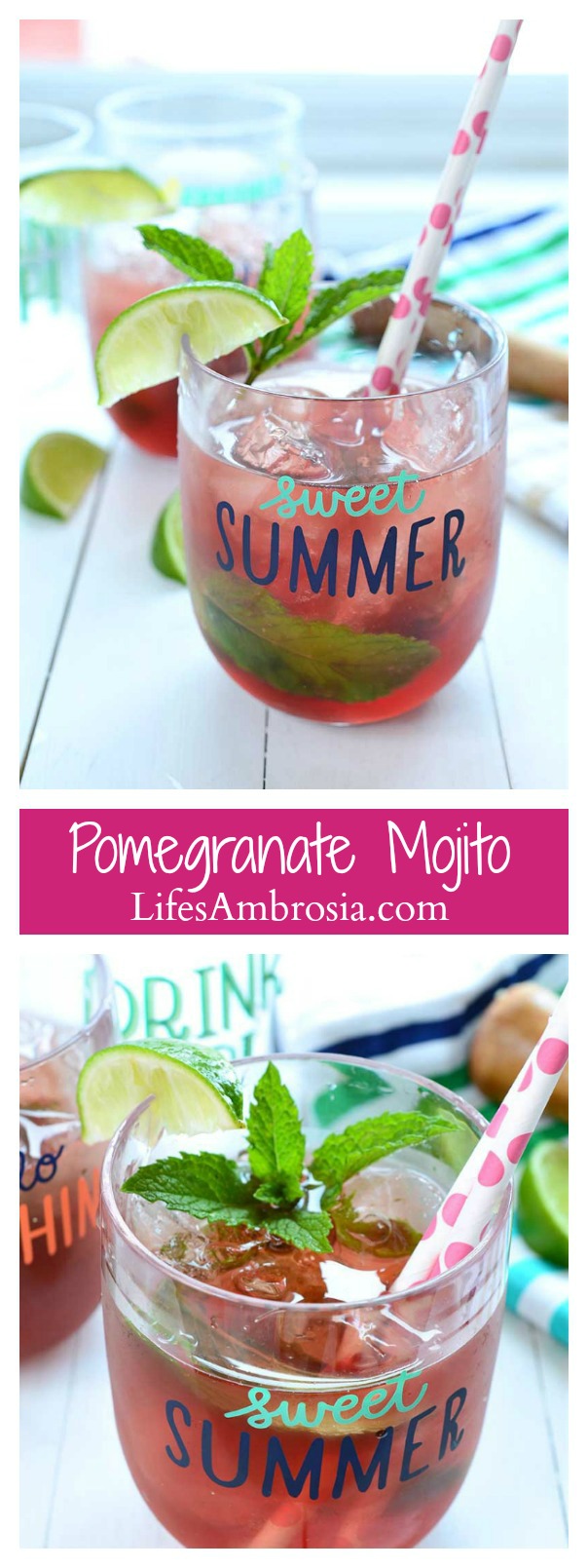 Pomegranate Mojito Collage