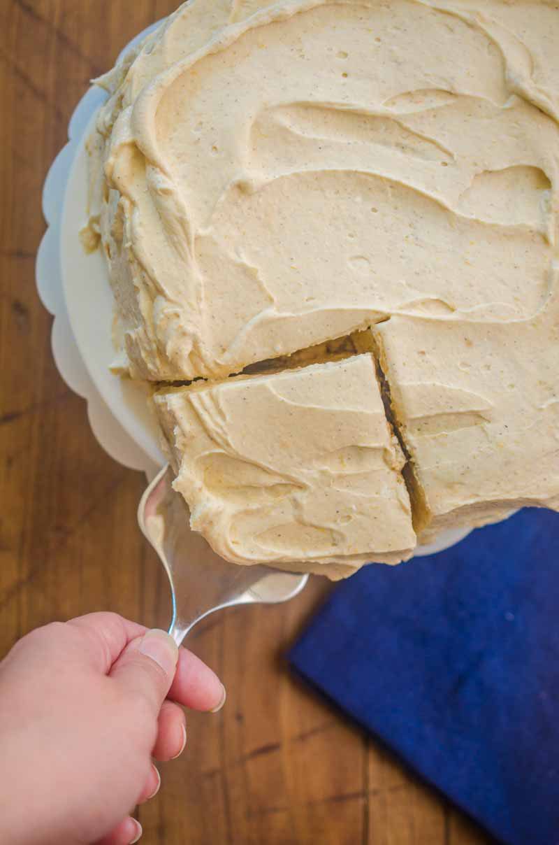 This Pumpkin Gingersnap Icebox Cake is a delectable no-bake cake with layers of gingersnaps and fluffy pumpkin whipped cream. It is simply bliss and a fabulous fall dessert!