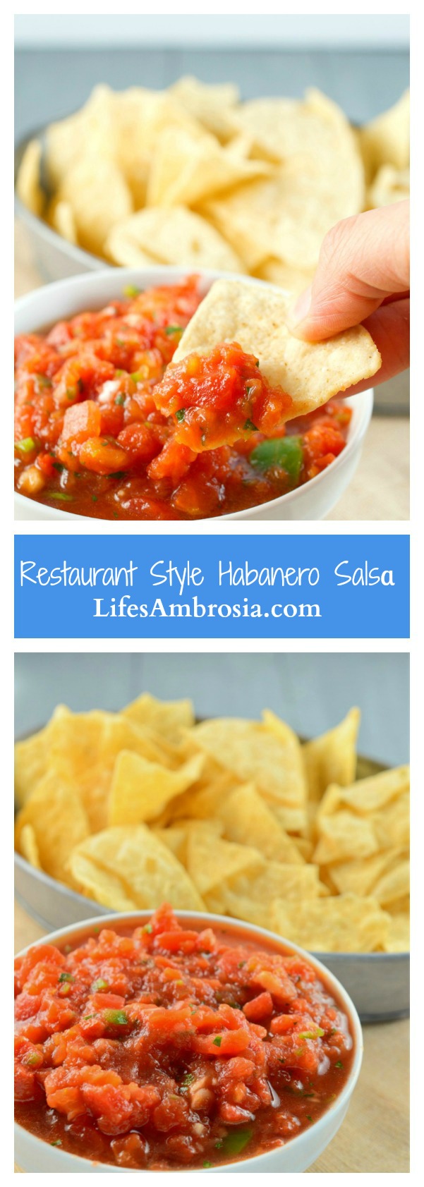 A quick, easy and spicy restaurant style habanero salsa. 