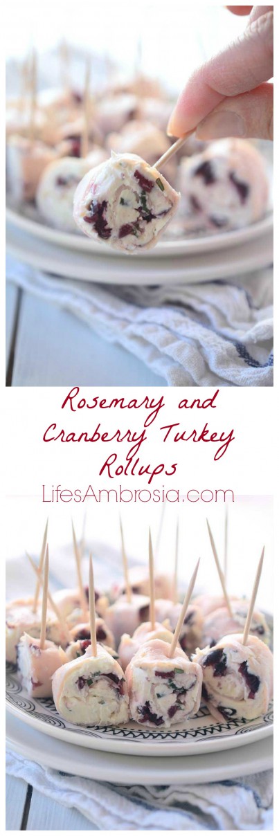 Rosemary and Cranberry Turkey Rollups Collage
