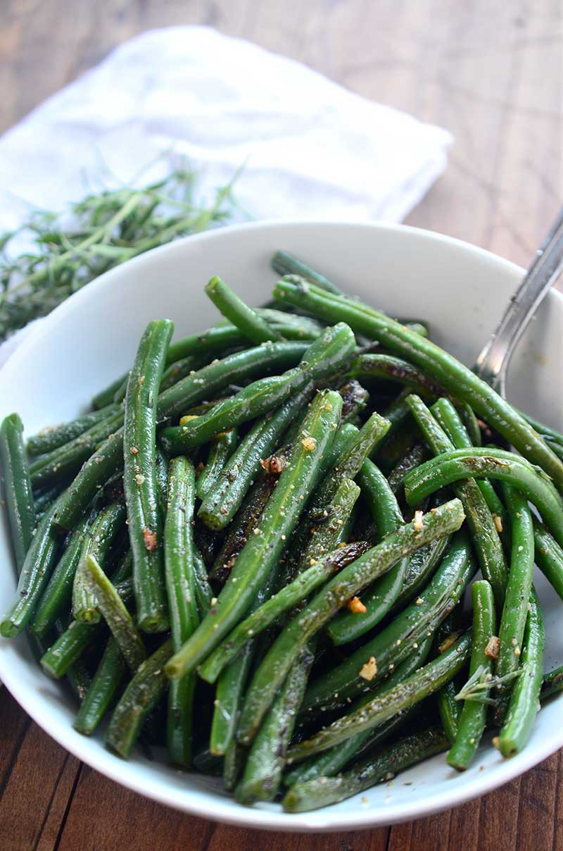 Summer Savory and Garlic Green Beans are the best way to enjoy fresh from the garden green beans.