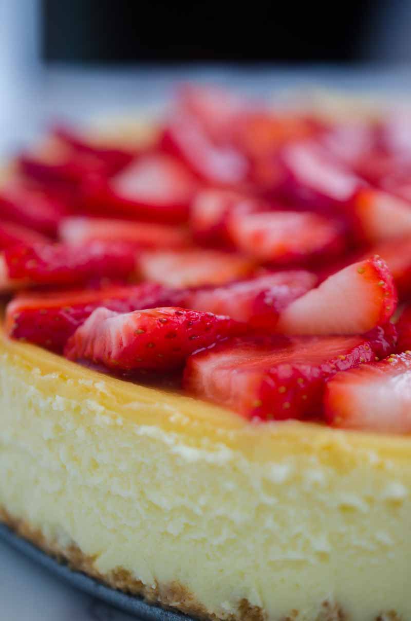 White chocolate strawberry cheesecake is the perfect cheesecake recipe for strawberry lovers! Get my tips for baking the perfect cheesecake and enjoy this decadent strawberry cheesecake recipe!