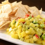 Pineapple Salsa on plate.