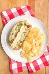 Caprese Chicken Pressed Sandwich. Only 5 ingredients and picnic perfect!