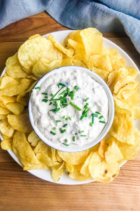 This classic creamy clam dip is perfect for summer potlucks. It's even better after it sets so it's perfect for making ahead! 