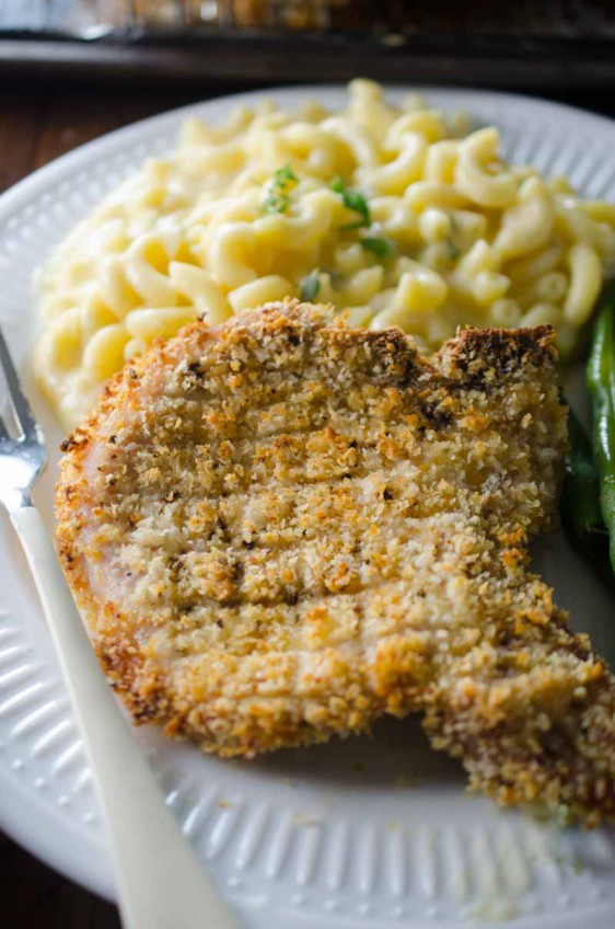 Crispy oven baked pork chops will be a hit with the whole family!