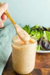 Spoonful of 1000 island dressing