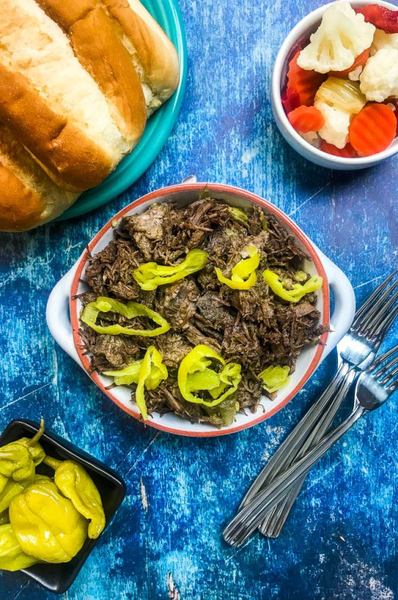 The BEST Italian Beef is perfect for game day!