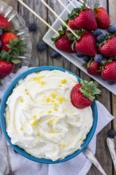 A little sweet and a little tart, this lemon cheesecake dip is the perfect accessory to your next party, cookout, or potluck!