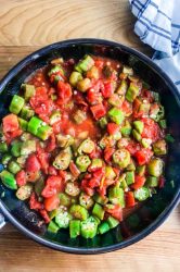 A classic for a reason! Okra and Tomatoes is a quick and easy vegetable side dish perfect for weeknights. 