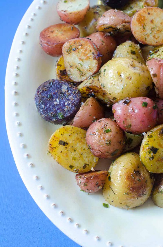 Pressure Cooker Potatoes are fluffy and tender on the inside and browned and crispy on the outside and tossed with herbs. You'll be obsessed!