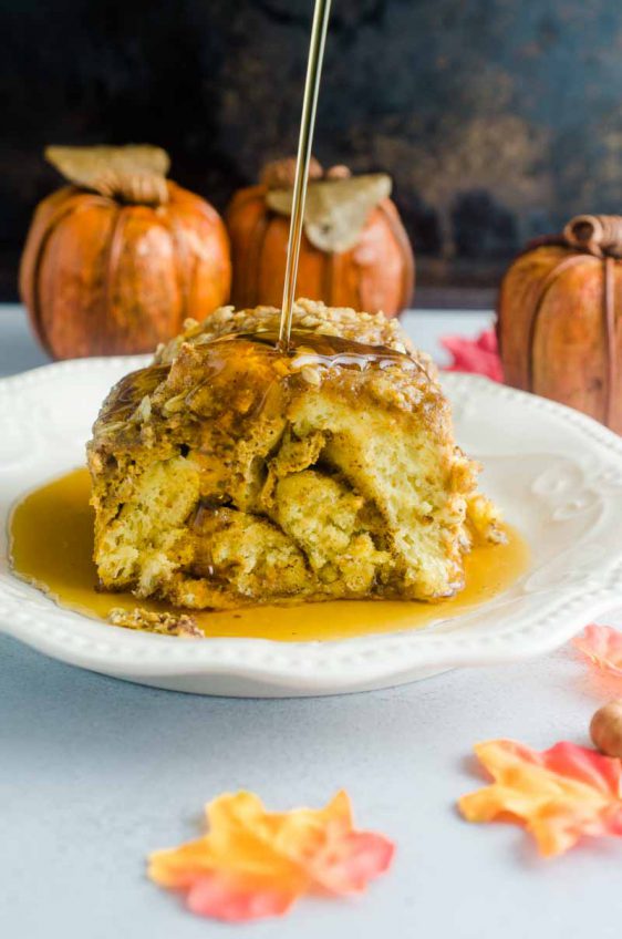 This Pumpkin French Toast Casserole just screams fall Sunday morning. The use of prepackaged cinnamon rolls makes it a snap to put together too! 