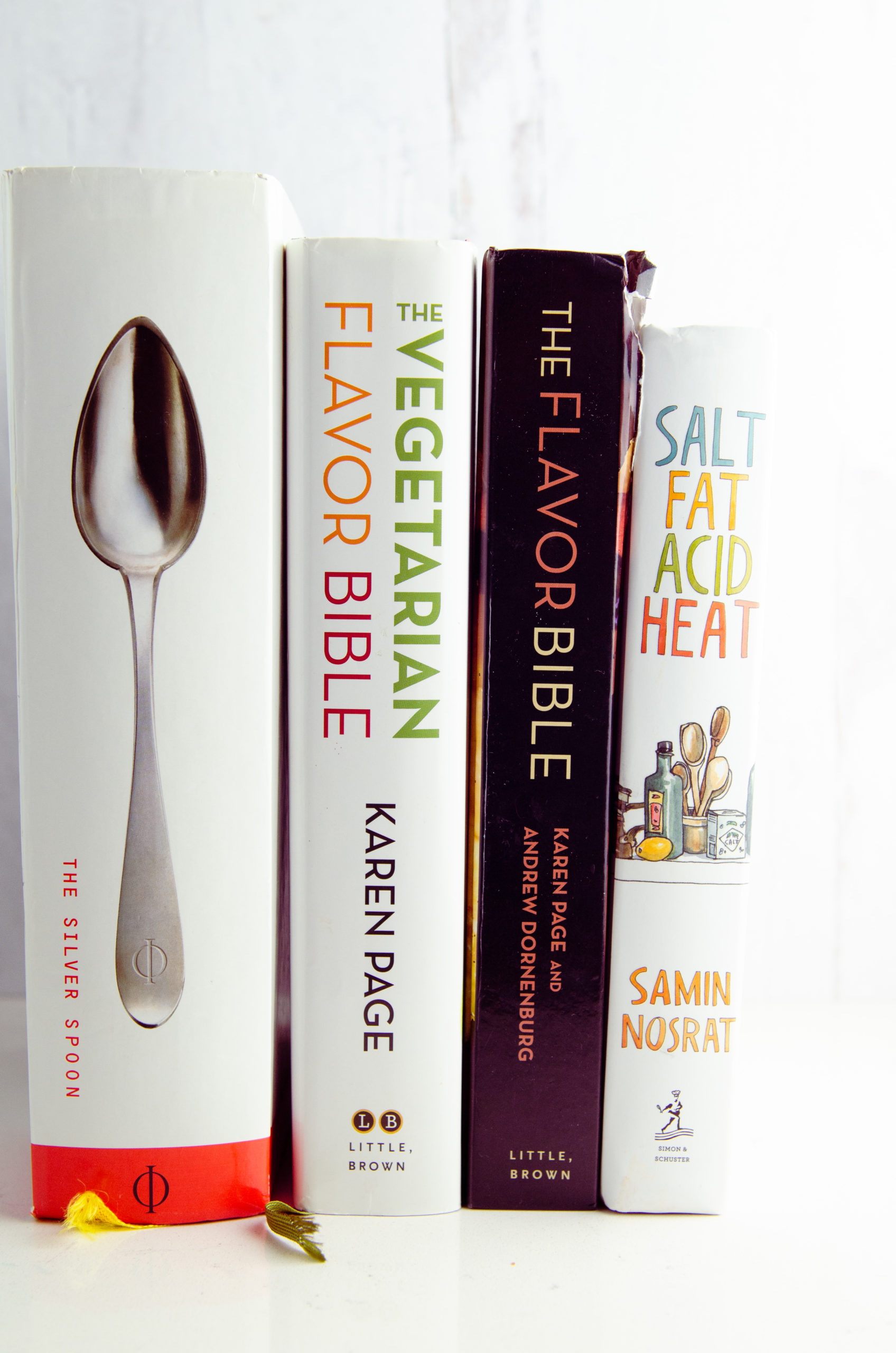 Must have cook books: silver spoon, the vegetarian flavor bible, the flavor bible and salt, fat, acid heat