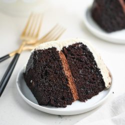 Black and White Cake on white background.