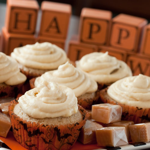 plate of spiced cupcakes