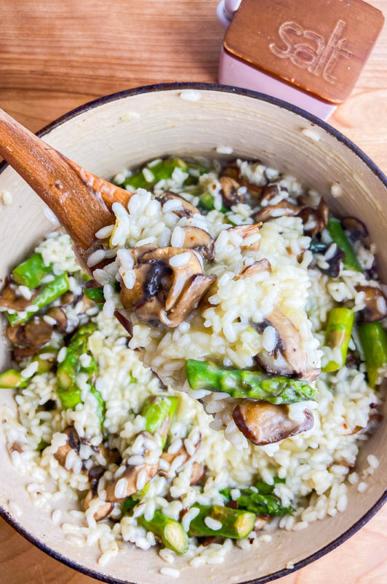 Asparagus and Mushroom Risotto