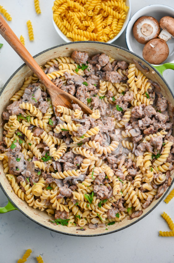 Creamy Mushroom and Sausage Pasta