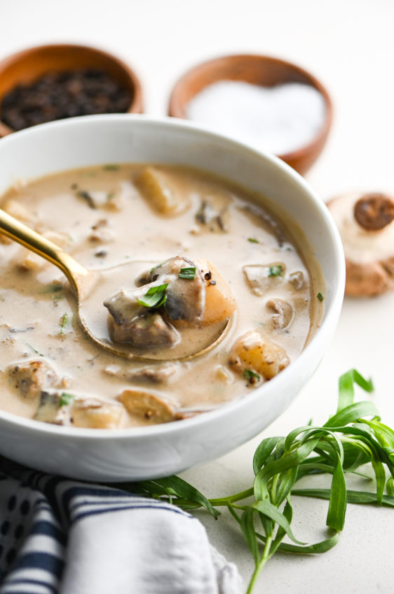 Creamy Steak and Mushroom Soup