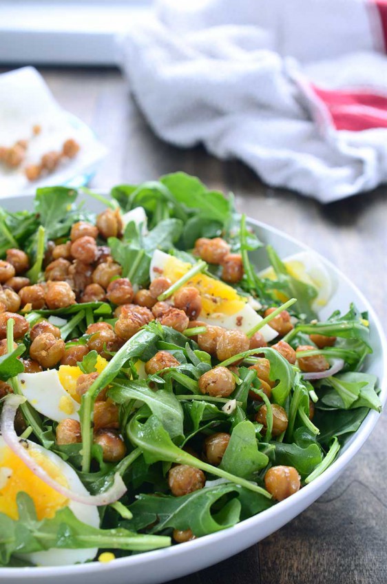 Crispy Chickpea and Arugula Salad