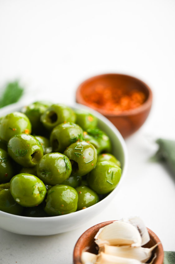 Dill Marinated Green Olives