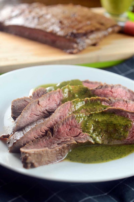 Flank Steak with Asian Chimichurri