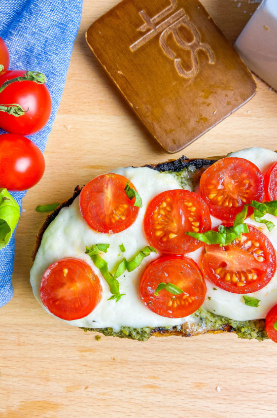 Grilled Burrata Caprese Bread