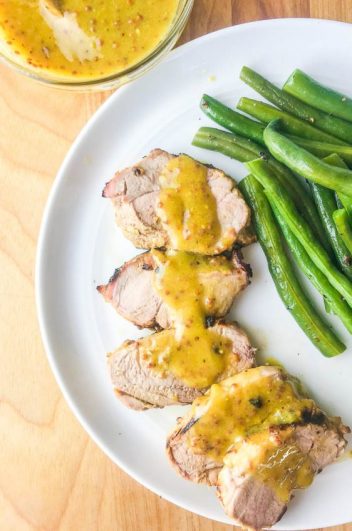 Grilled Pork Tenderloin with Mustard Sauce