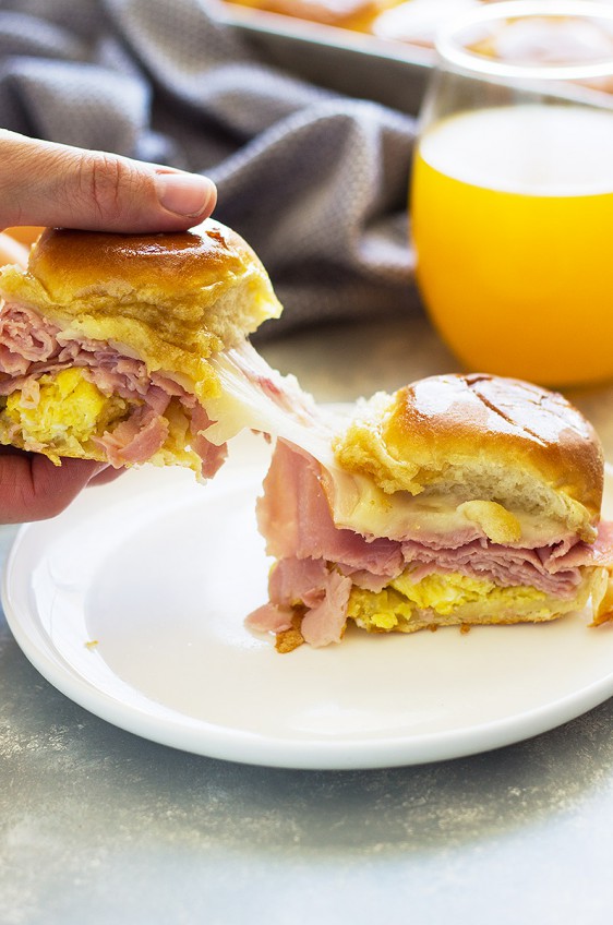 Ham and Swiss Breakfast Sliders