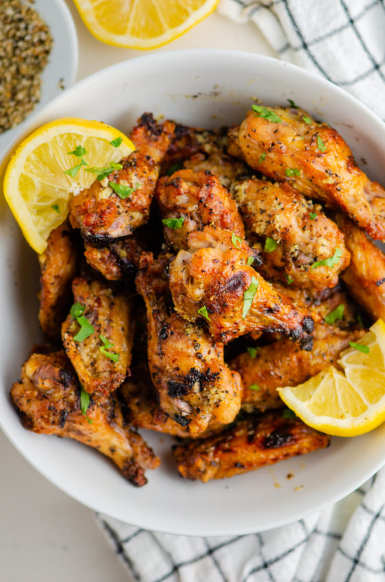 Grilled Lemon Pepper Chicken Wings