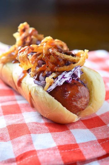 Loaded BBQ Hot Dogs