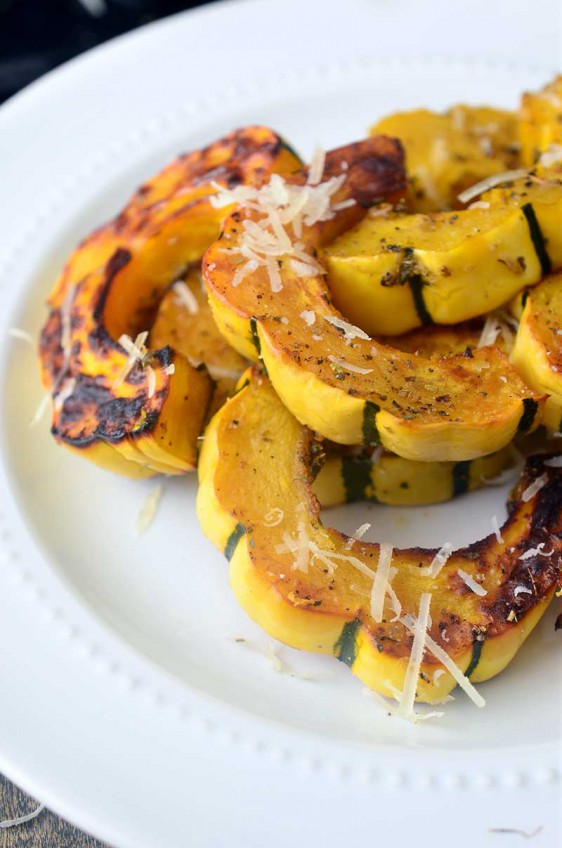 Parmesan Herb Roasted Delicata Squash